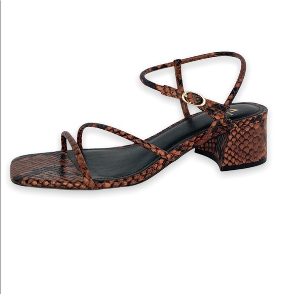 Marc Fisher Jiny 2 Brown Snakeskin Leather Slingback Sandal - Picture 6 of 10